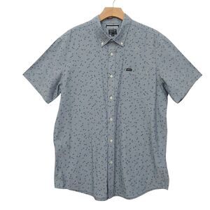 RVCA Slim Shirt Mens XL Gray Short Sleeve Casual Skate Streetwear Minimalist